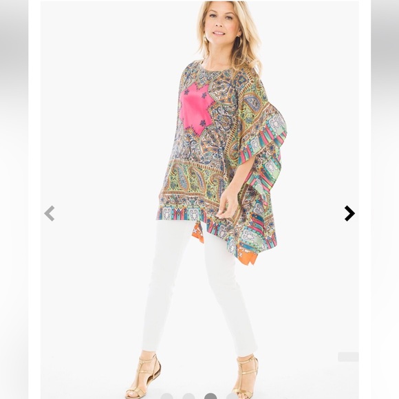 Chico’s Chloe Colorful Poncho - Picture 3 of 8